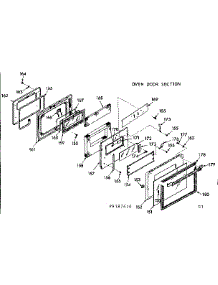 Oven Door Section parts for Kenmore Range 103.9387610 (1039387610, 103 9387610) from AppliancePartsPros.com