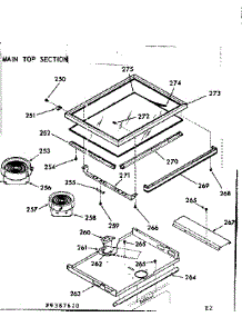 Main Top Section parts for Kenmore Range 103.9387610 (1039387610, 103 9387610) from AppliancePartsPros.com