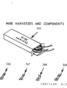 Wire Harnesses And Components parts for Kenmore Range 103.9877410 (1039877410, 103 9877410) from AppliancePartsPros.com