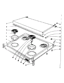 Cook Top Section parts for Kenmore Range 101.913635 (101913635, 101 913635) from AppliancePartsPros.com
