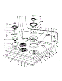 Cook Top parts for Kenmore Range 101.906620 (101906620, 101 906620) from AppliancePartsPros.com