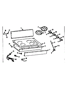 Main Top Section parts for Kenmore Range 103.7726645 (1037726645, 103 7726645) from AppliancePartsPros.com