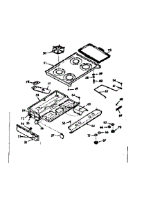 Main Top Section parts for Kenmore Range 103.8357240 (1038357240, 103 8357240) from AppliancePartsPros.com