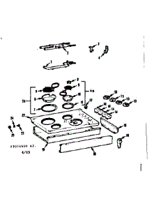 Main Top Section parts for Kenmore Range 103.9016640 (1039016640, 103 9016640) from AppliancePartsPros.com