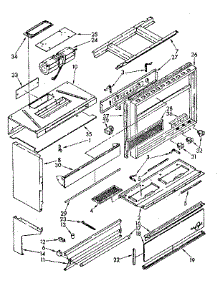 Upper Chassis And Component parts for Kenmore Range 995.58 / 1988 (99558 / 1988, 995 58 / 1988) from AppliancePartsPros.com