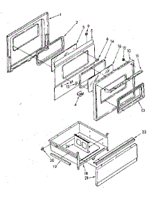 Door And Drawer parts for Kenmore Range 995.21 / 1988 (99521 / 1988, 995 21 / 1988) from AppliancePartsPros.com