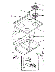 Cooktop parts for Kenmore Range 995.38 / 1988 (99538 / 1988, 995 38 / 1988) from AppliancePartsPros.com