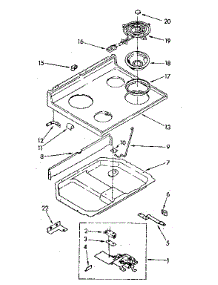 Cooktop parts for Kenmore Range 995.48 / 1988 (99548 / 1988, 995 48 / 1988) from AppliancePartsPros.com