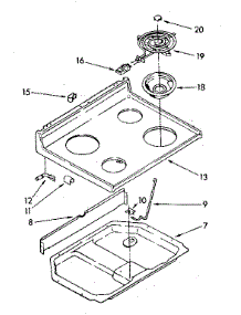 Cooktop parts for Kenmore Range 995.28 / 1988 (99528 / 1988, 995 28 / 1988) from AppliancePartsPros.com