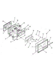 Oven Door Section parts for Kenmore Range 911.9359180 (9119359180, 911 9359180) from AppliancePartsPros.com