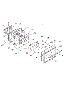Oven Door Section parts for Kenmore Range 911.9359181 (9119359181, 911 9359181) from AppliancePartsPros.com