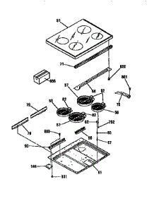 Maintop parts for Kenmore Range 911.95479790 (91195479790, 911 95479790) from AppliancePartsPros.com