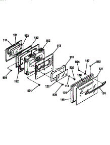 Door parts for Kenmore Range 911.95479790 (91195479790, 911 95479790) from AppliancePartsPros.com