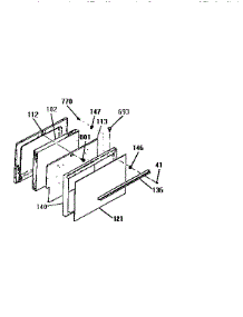 Door parts for Kenmore Range 911.9174590 (9119174590, 911 9174590) from AppliancePartsPros.com