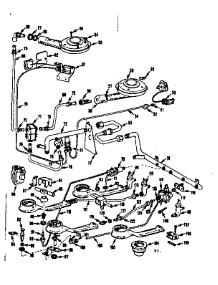 Burner Section parts for Kenmore Range 103.7966640 (1037966640, 103 7966640) from AppliancePartsPros.com