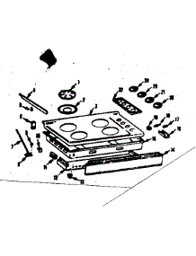 Main Top Section parts for Kenmore Range 103.7966601 (1037966601, 103 7966601) from AppliancePartsPros.com