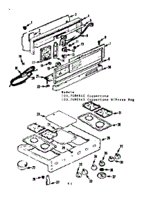 Main Top Section parts for Kenmore Range 103.7486645 (1037486645, 103 7486645) from AppliancePartsPros.com