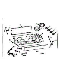 Main Top Section parts for Kenmore Range 103.7746645 (1037746645, 103 7746645) from AppliancePartsPros.com