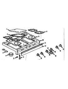 Main Top Section parts for Kenmore Range 103.7786642 (1037786642, 103 7786642) from AppliancePartsPros.com
