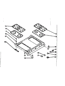 Main Top Section parts for Kenmore Range 103.7526700 (1037526700, 103 7526700) from AppliancePartsPros.com
