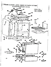 Body Section parts for Kenmore Range 103.7316600 (1037316600, 103 7316600) from AppliancePartsPros.com