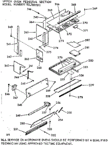 Upper Oven Pedestal Section parts for Kenmore Range 103.7897811 (1037897811, 103 7897811) from AppliancePartsPros.com