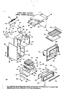 Lower Body Section parts for Kenmore Range 103.7907911 (1037907911, 103 7907911) from AppliancePartsPros.com