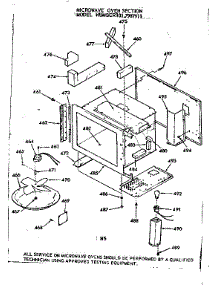 Microwave Oven Section parts for Kenmore Range 103.7907911 (1037907911, 103 7907911) from AppliancePartsPros.com
