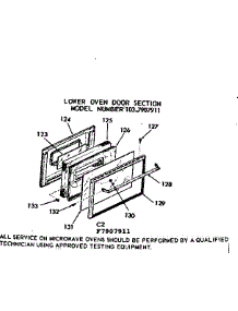 Lower Oven Door Section parts for Kenmore Range 103.7907911 (1037907911, 103 7907911) from AppliancePartsPros.com