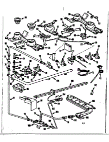 Burner Section parts for Kenmore Range 103.7686660 (1037686660, 103 7686660) from AppliancePartsPros.com