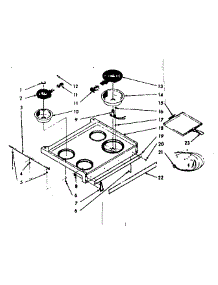 Main Top Section parts for Kenmore Range 103.9386662 (1039386662, 103 9386662) from AppliancePartsPros.com