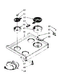 Main Top Section parts for Kenmore Range 103.9366662 (1039366662, 103 9366662) from AppliancePartsPros.com