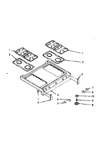 Maintop Section parts for Kenmore Range 103.7646701 (1037646701, 103 7646701) from AppliancePartsPros.com