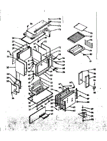 Upper Oven Body Section parts for Kenmore Range 103.7506700 (1037506700, 103 7506700) from AppliancePartsPros.com