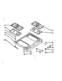Main Top Section parts for Kenmore Range 103.7506700 (1037506700, 103 7506700) from AppliancePartsPros.com