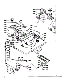 Lower Burner Section parts for Kenmore Range 103.7506700 (1037506700, 103 7506700) from AppliancePartsPros.com