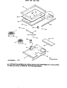 Main Top Section parts for Kenmore Range 103.9887810 (1039887810, 103 9887810) from AppliancePartsPros.com