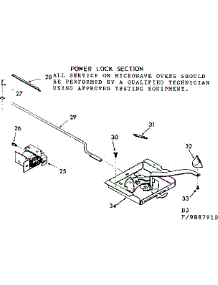 Power Lock Section parts for Kenmore Range 103.9887810 (1039887810, 103 9887810) from AppliancePartsPros.com