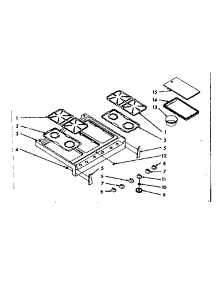 Main Top Section parts for Kenmore Range 103.7666741 (1037666741, 103 7666741) from AppliancePartsPros.com