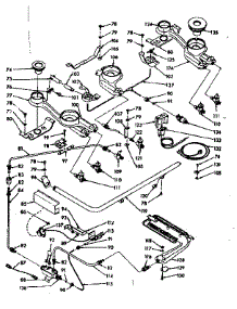 Burner Section parts for Kenmore Range 103.7666741 (1037666741, 103 7666741) from AppliancePartsPros.com