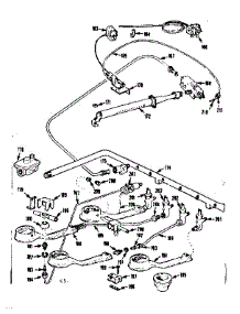 Burner Section parts for Kenmore Range 103.7746640 (1037746640, 103 7746640) from AppliancePartsPros.com