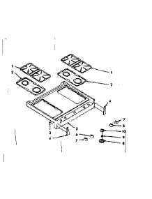 Maintop Section parts for Kenmore Range 103.7646700 (1037646700, 103 7646700) from AppliancePartsPros.com