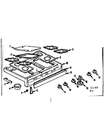 Main Top Section parts for Kenmore Range 103.7786605 (1037786605, 103 7786605) from AppliancePartsPros.com