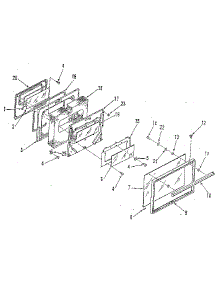 Oven Door Section parts for Kenmore Range 911.4658813 (9114658813, 911 4658813) from AppliancePartsPros.com