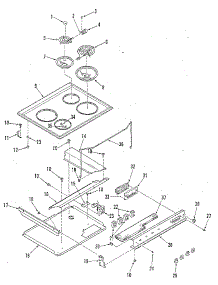Main Top Section parts for Kenmore Range 911.4658813 (9114658813, 911 4658813) from AppliancePartsPros.com