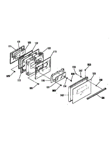Oven Door Section parts for Kenmore Range 911.4654591 (9114654591, 911 4654591) from AppliancePartsPros.com