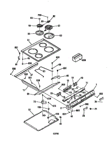 Top Section parts for Kenmore Range 911.46565791 (91146565791, 911 46565791) from AppliancePartsPros.com