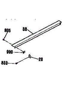 Optional Rear Main Top Filler parts for Kenmore Range 911.4654190 (9114654190, 911 4654190) from AppliancePartsPros.com