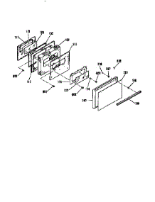 Door Section parts for Kenmore Range 911.46556691 (91146556691, 911 46556691) from AppliancePartsPros.com