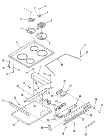 Main Top Section parts for Kenmore Range 911.4658812 (9114658812, 911 4658812) from AppliancePartsPros.com